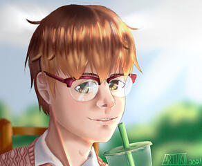 Bust 1 w/ complex bg