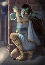 semirealistic fullbody w/ full scene bg